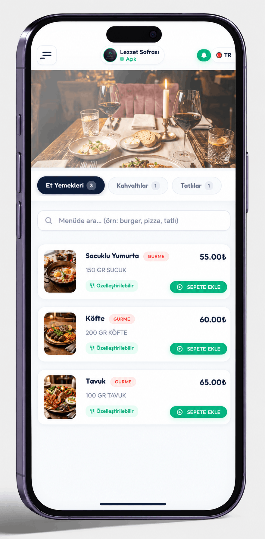 Lezzet Sofrası Akıllı Gurme QR Menü